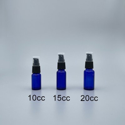 精油壓瓶 進口 藍色 黑壓頭 10ml