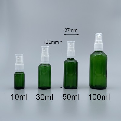 噴瓶 綠色玻璃 白噴頭 50ml YB