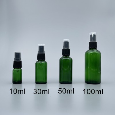 噴瓶 綠色玻璃 黑噴頭 10ml YB