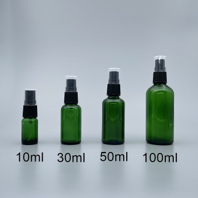 噴瓶 綠色玻璃 黑噴頭 30ml YB