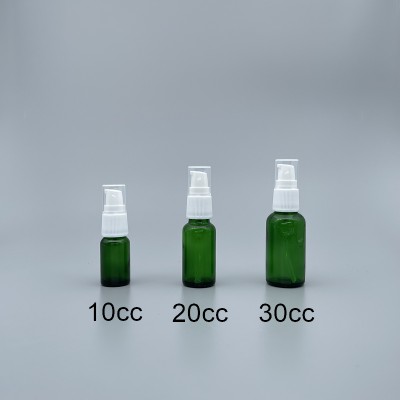 精油壓瓶 進口 綠色 白壓頭 30ml YB