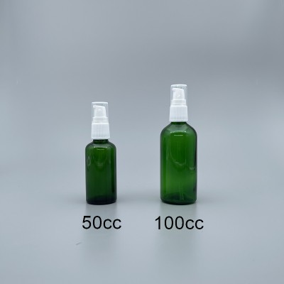 精油壓瓶 進口 綠色 白壓頭 50ml YB