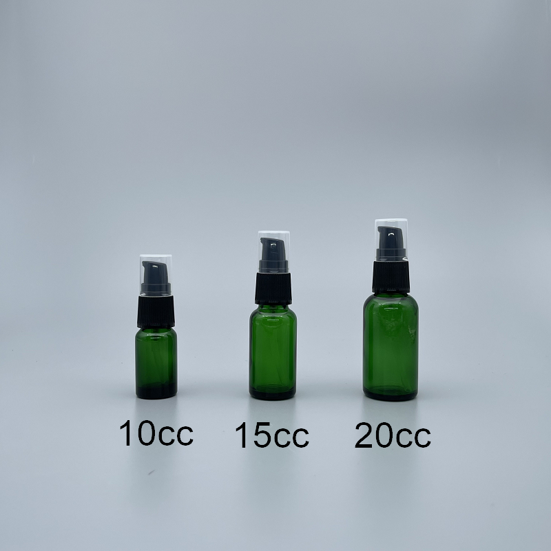 精油壓瓶 進口 綠色 黑壓頭 10ml YB