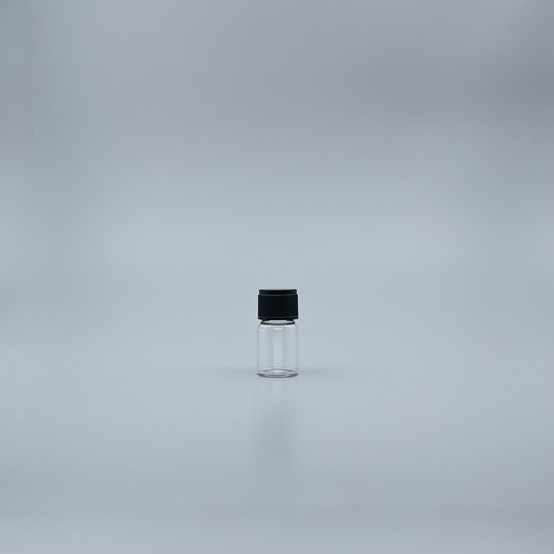 玻璃瓶 透明 5ml  18牙黑蓋+21.5x38滴瓶身