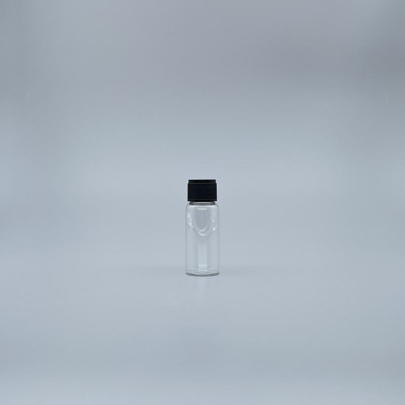 玻璃瓶 透明 15ml 18牙黑蓋+24x60滴瓶身