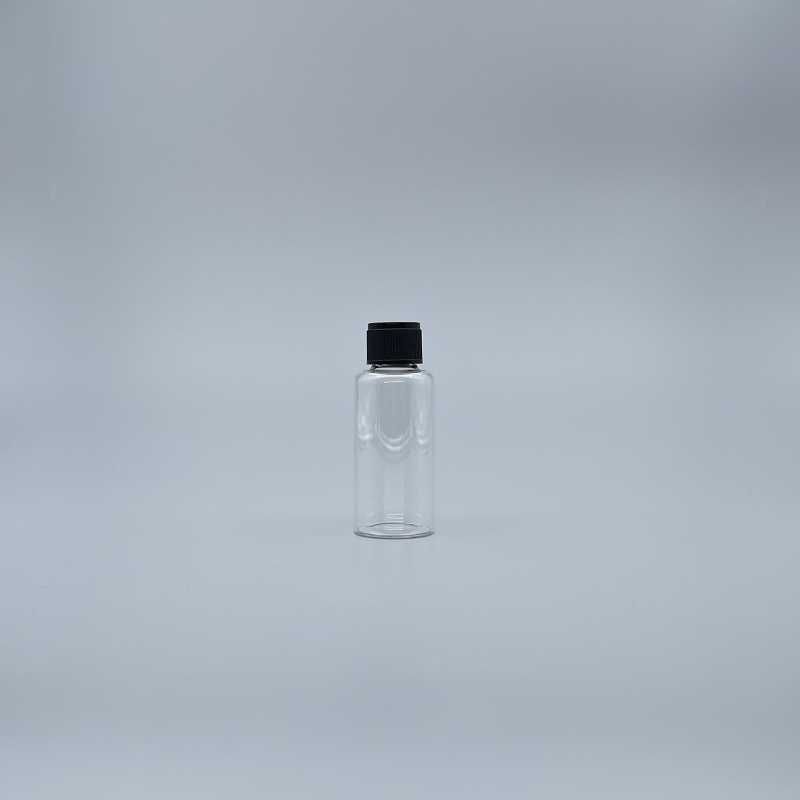 玻璃瓶 透明 30ml 18牙黑蓋+30x71滴瓶身