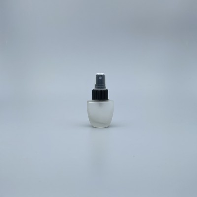 桃型 噴瓶 毛玻 30cc 黑噴頭