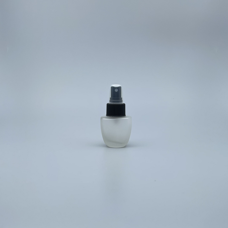 桃型 噴瓶 毛玻 30cc 黑噴頭