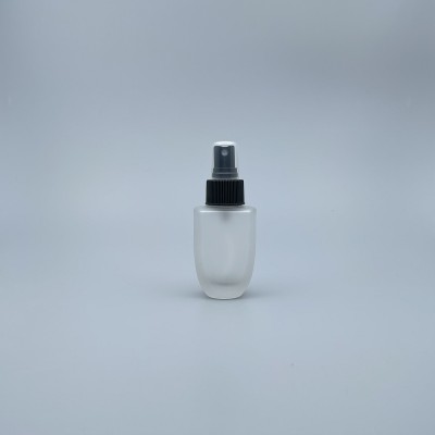 桃型 噴瓶 毛玻 50cc 黑噴頭