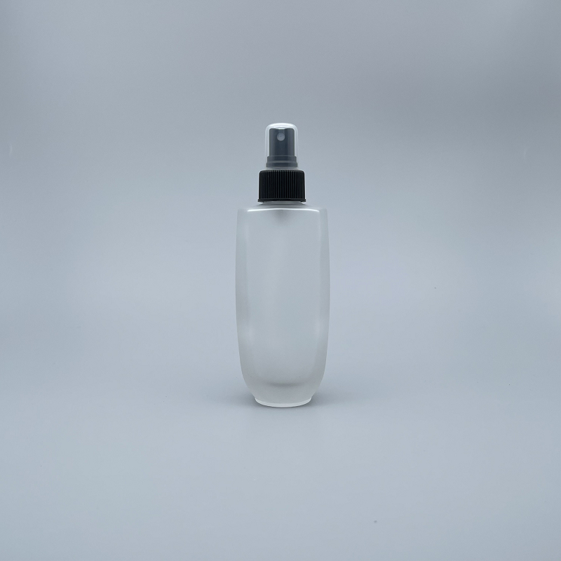 桃型 噴瓶 毛玻 150cc 黑噴頭