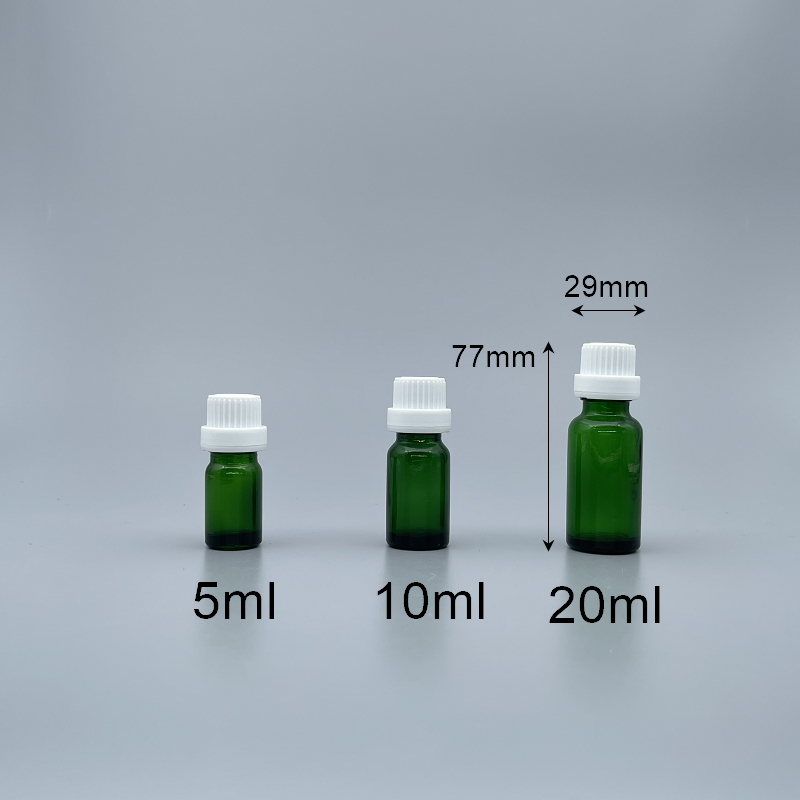 精油瓶 進口 大頭黑蓋 綠色 20ml YB