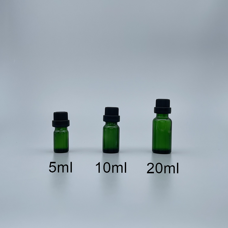 精油瓶 進口 大頭黑蓋 綠色 20ml YB