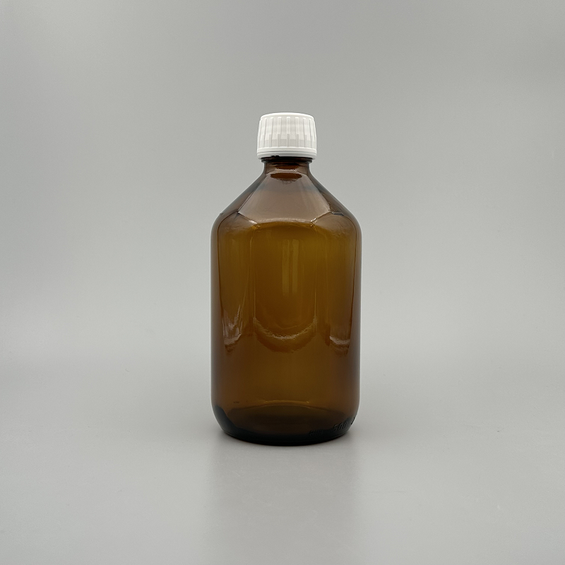 精油瓶 德國 茶 斜肩 28牙安全白蓋 500cc