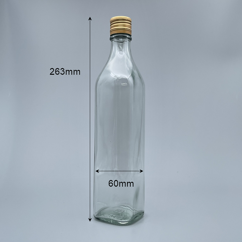 鋁蓋瓶 金蓋 透玻蜂蜜瓶 小口 500ml