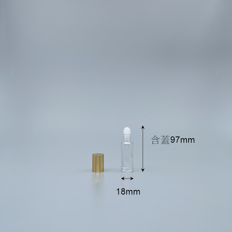 滾珠瓶 玻璃 5cc 金蓋 自動瓶