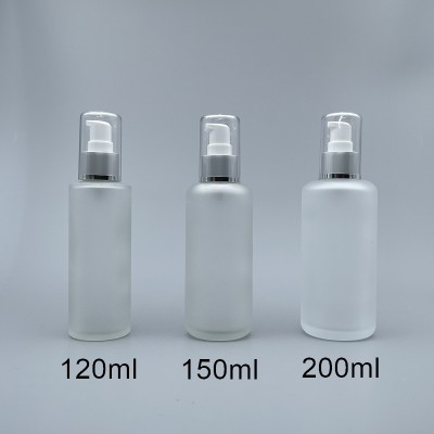 壓瓶 附蓋霧銀中束 毛玻 120ml L-1208