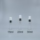 壓瓶 20ml 24x78透明+18牙亮銀頭+PP小蓋