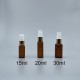 壓瓶 15ml 24x63茶色+18牙亮金頭+PP小蓋