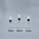 壓瓶 15ml 24x63透明+18牙亮金頭+PP小蓋