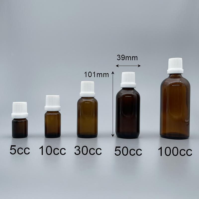 精油瓶 茶 大頭白蓋 50cc YB