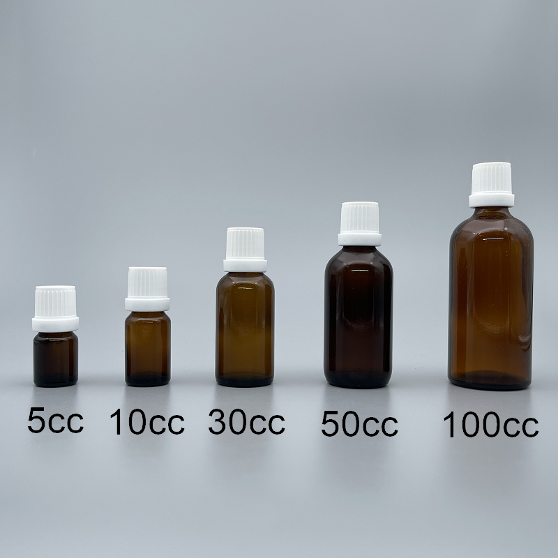 精油瓶 茶 大頭白蓋 50cc YB