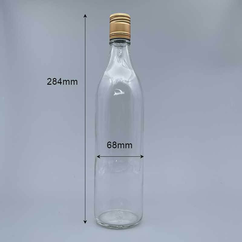 鋁蓋瓶 金蓋 透玻玫瑰紅酒瓶 600ml