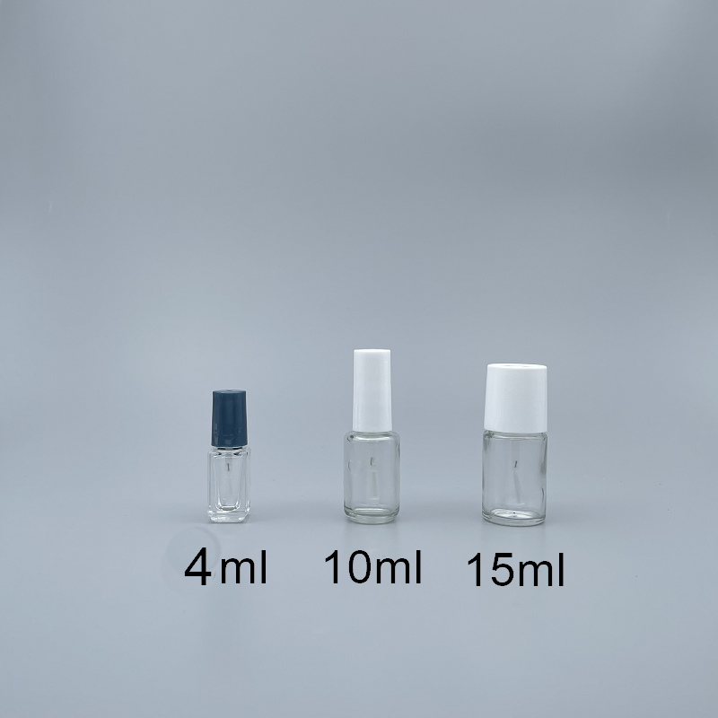 指甲油瓶 4ml 四角型 藍蓋