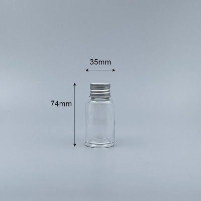 鋁蓋瓶 透玻 30ml 全鋁蓋+有洞內塞