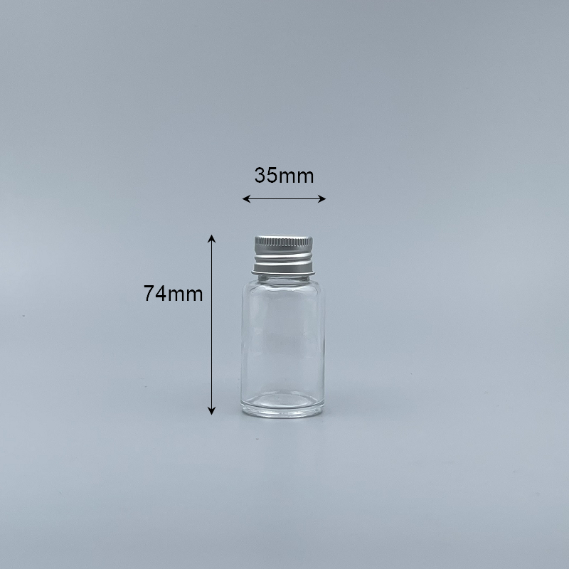 鋁蓋瓶 透玻 30ml 全鋁蓋+有洞內塞