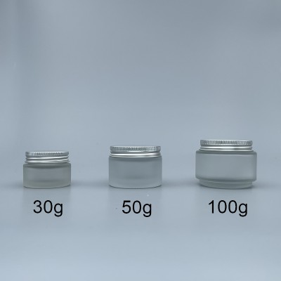 鋁蓋面霜盒 30g 毛玻