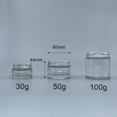 鋁蓋面霜盒 50g 毛玻