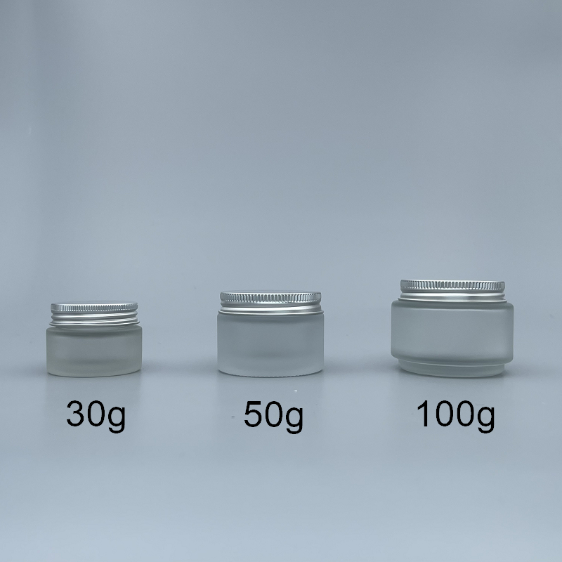 鋁蓋面霜盒 50g 毛玻