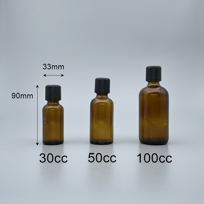 精油瓶 德國 茶色 下壓式安全蓋 30cc