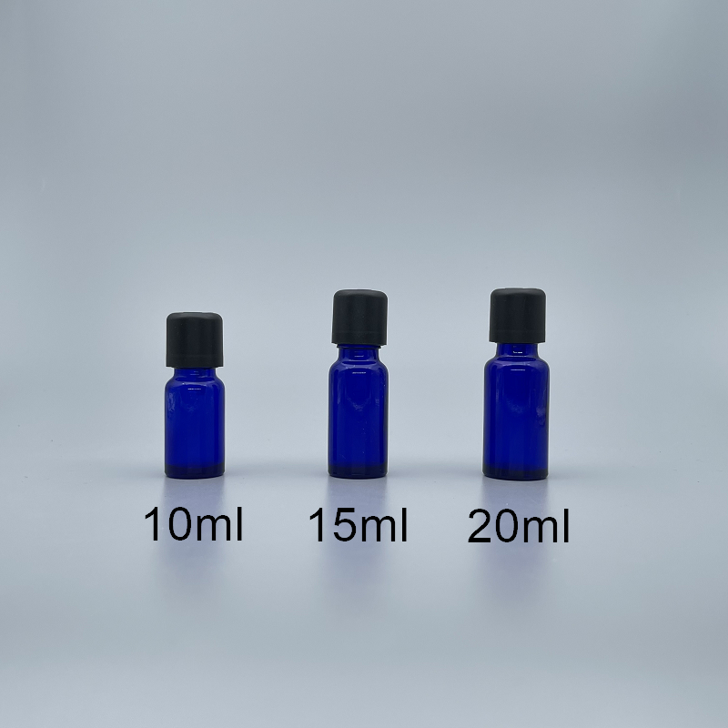 精油瓶 進口 藍 下壓式安全蓋 20cc