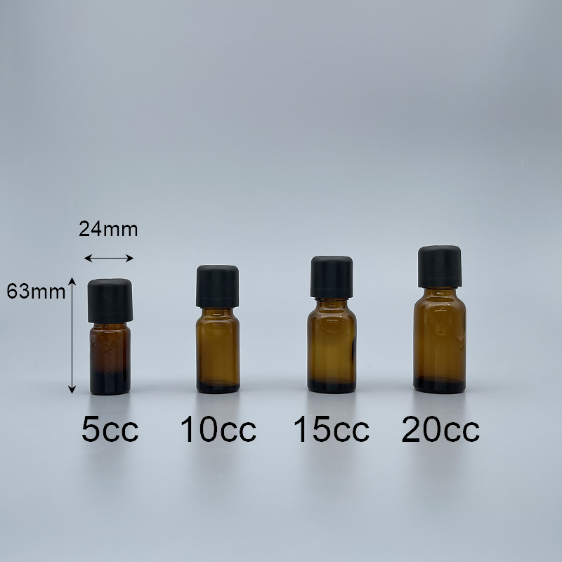 精油瓶 德國 茶色 下壓式安全蓋 5cc
