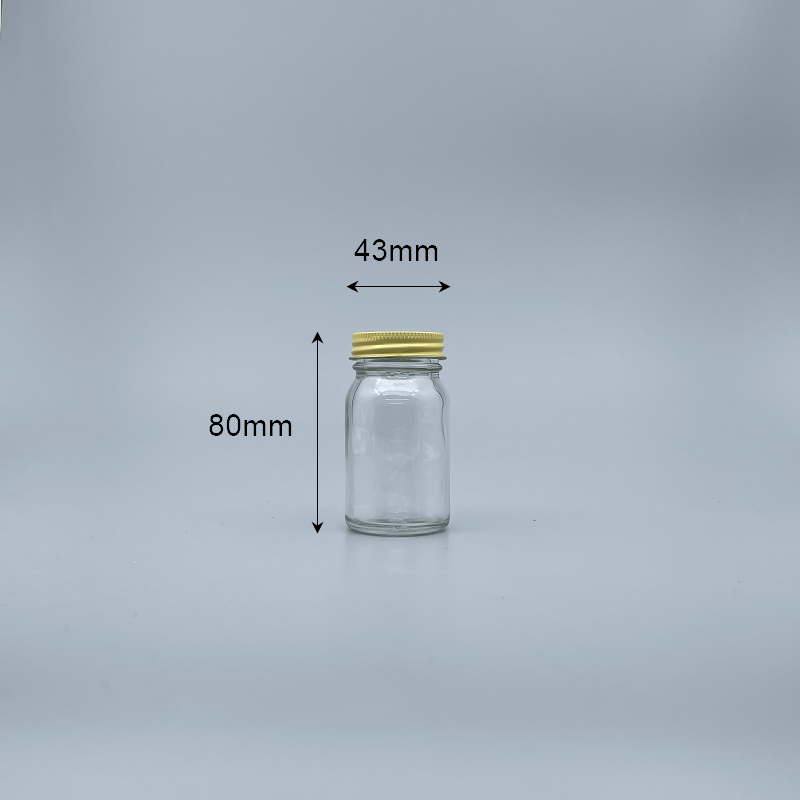 透明玻璃瓶 7K 黃鐵蓋 60ml