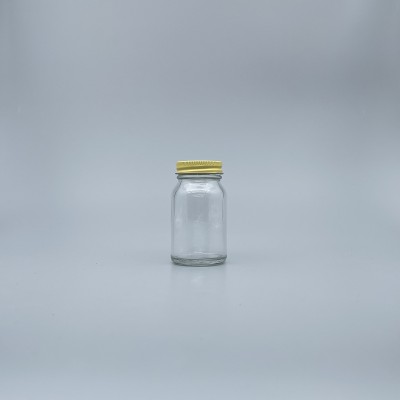 透明玻璃瓶 10K 黃鐵蓋 85ml