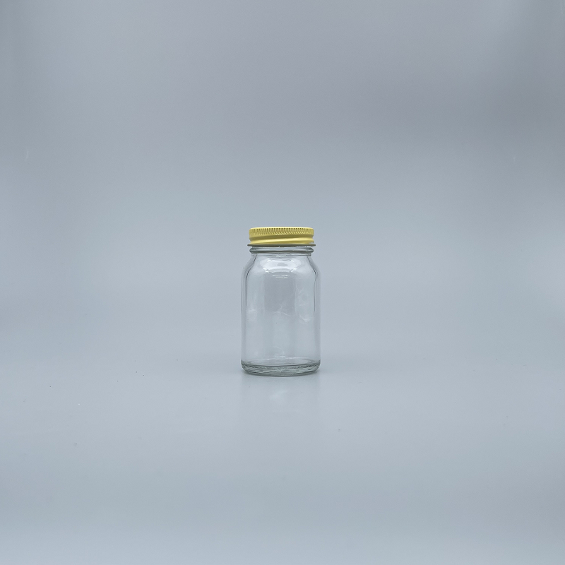 透明玻璃瓶 10K 黃鐵蓋 85ml