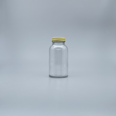透明玻璃瓶 13K 黃鐵蓋 190ml