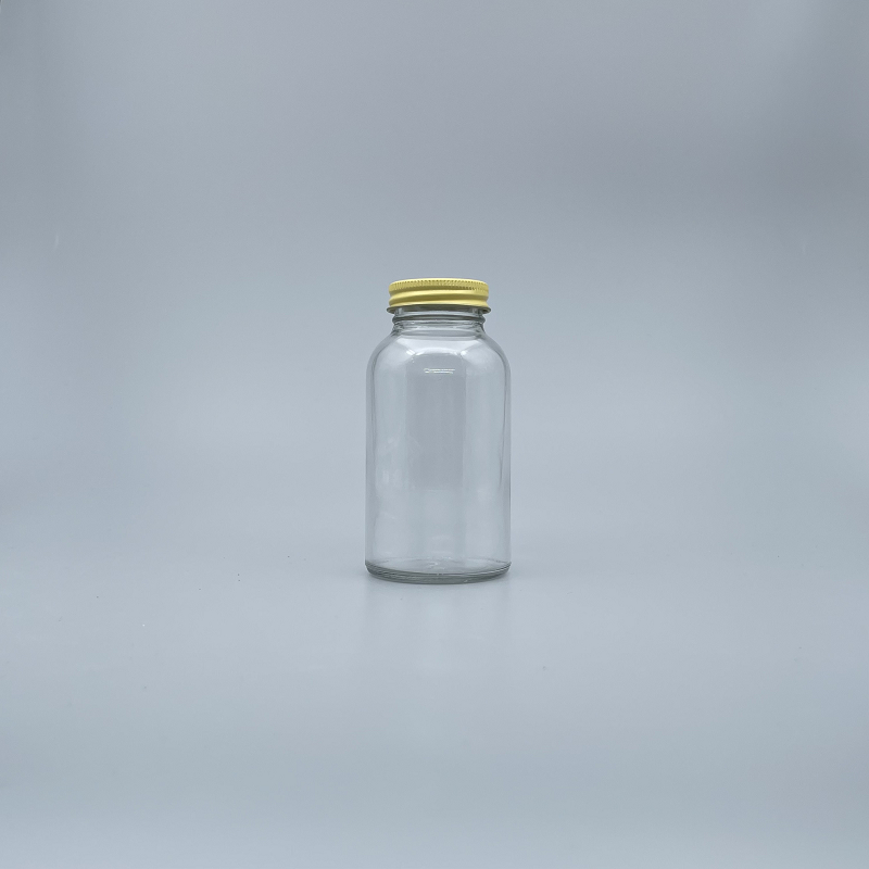 透明玻璃瓶 13K 黃鐵蓋 190ml