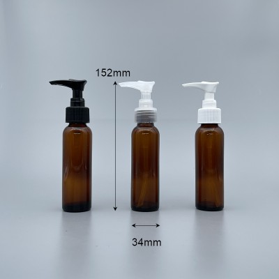 壓瓶 茶玻 60ml 24牙白壓頭