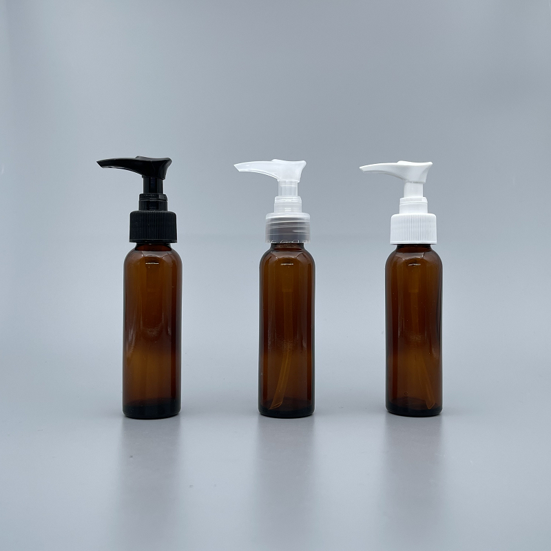 壓瓶 茶玻 60ml 24牙白壓頭