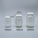 玻璃瓶 透明 白蓋+封口紙 150ml 3110A#