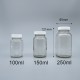 玻璃瓶 透明 白蓋+封口紙 250ml 3125A#
