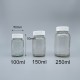 玻璃瓶 透明 白安全蓋+封口紙 100ml F-3123
