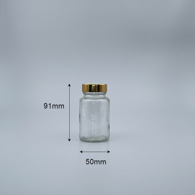 玻璃瓶 透明 金蓋9# 100ml F-3123