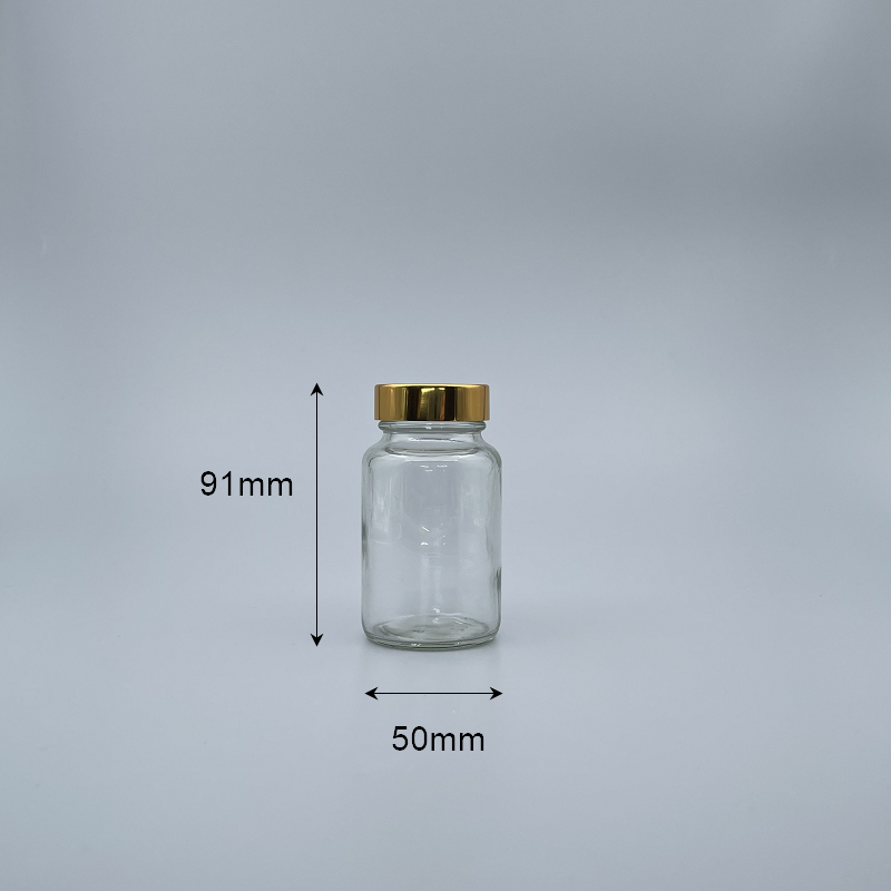 玻璃瓶 透明 金蓋9# 100ml F-3123