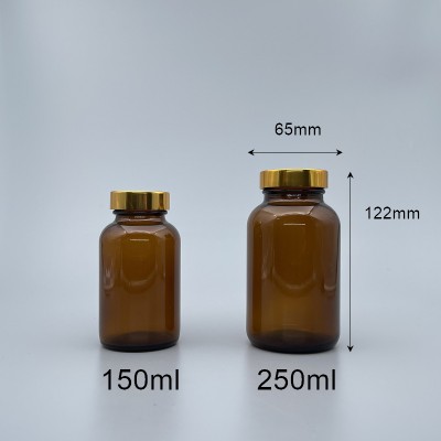 玻璃瓶 透色 45mm金蓋11# 250ml