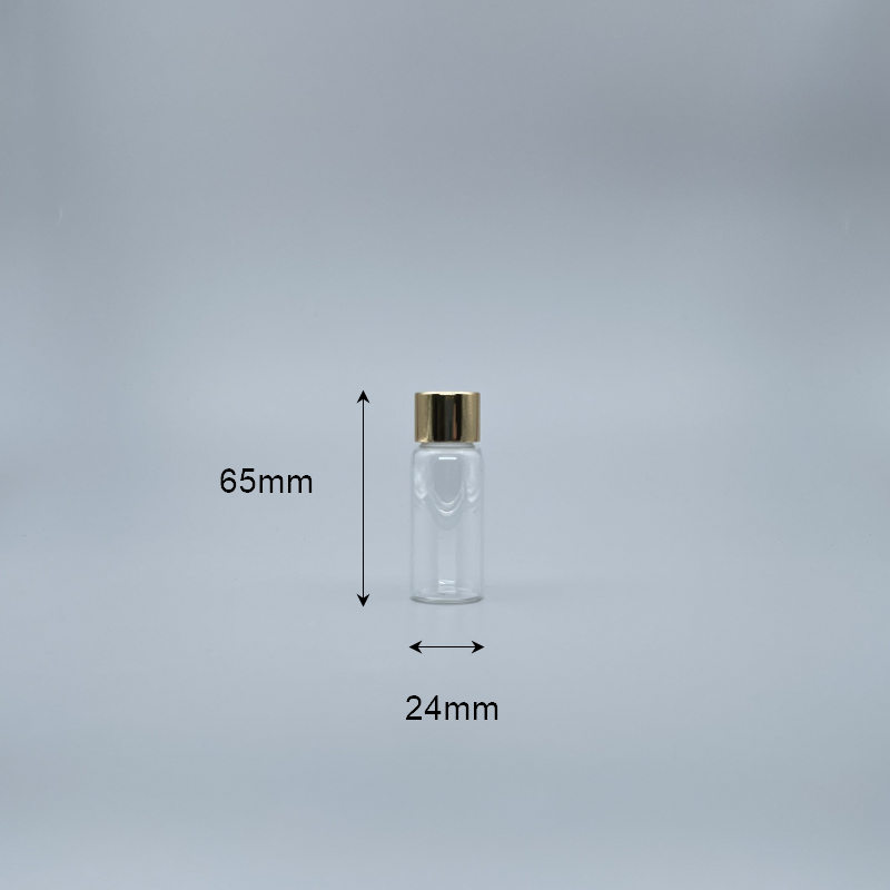 玻璃瓶 茶色 15ml 18牙金蓋+24x60滴瓶身