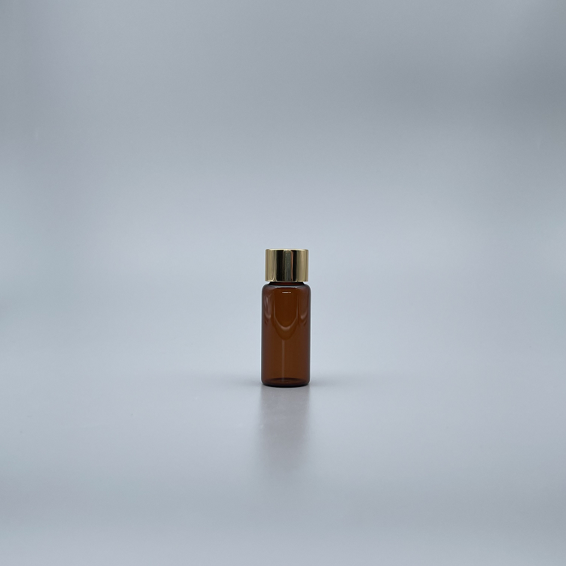 玻璃瓶 茶色 15ml 18牙金蓋+24x60滴瓶身